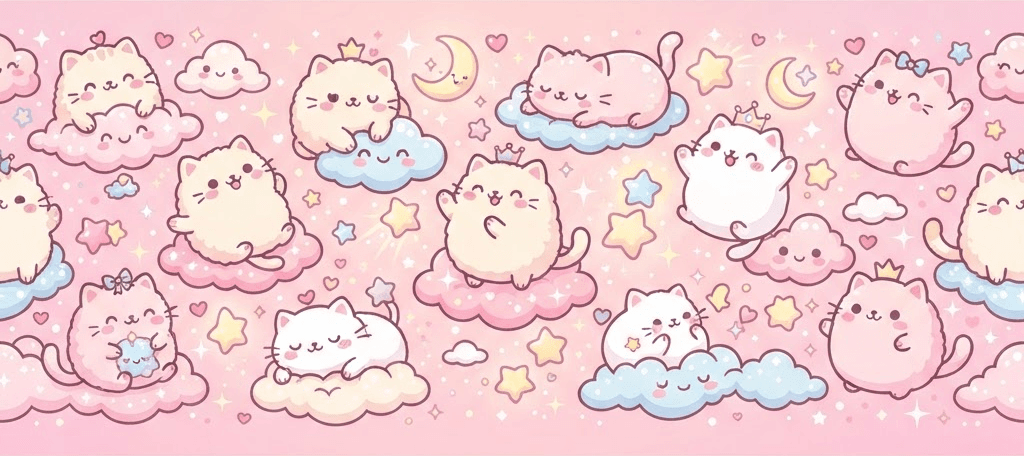Cute pastel banner